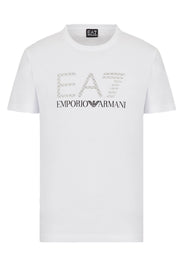 EA7 EMPORIO ARMANI LOGO IN LOGO T-SHIRT WHITE