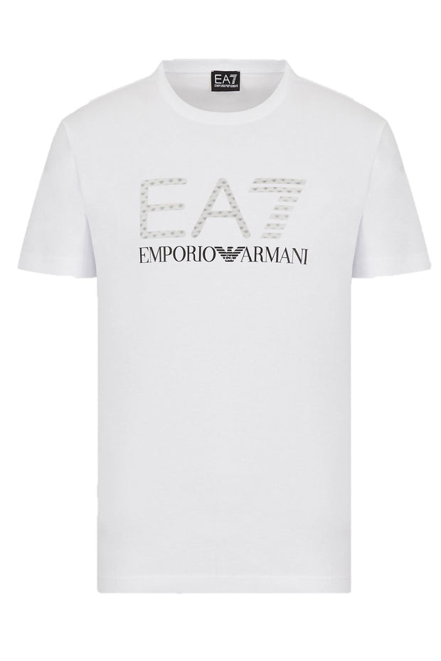 EA7 EMPORIO ARMANI LOGO IN LOGO T-SHIRT WHITE