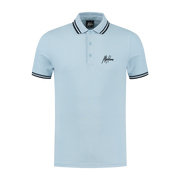 Malelions Din Polo Light Blue and Navy