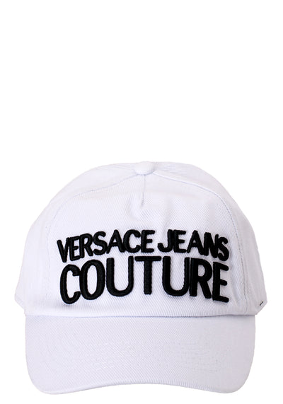 VERSACE JEANS COUTURE BASEBALL CAP WHITE AND BLACK