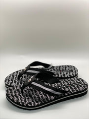 Tommy Hilfiger Black and Silver Women's Slipper