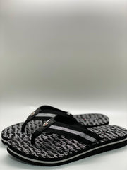 Tommy Hilfiger Black and Silver Women's Slipper