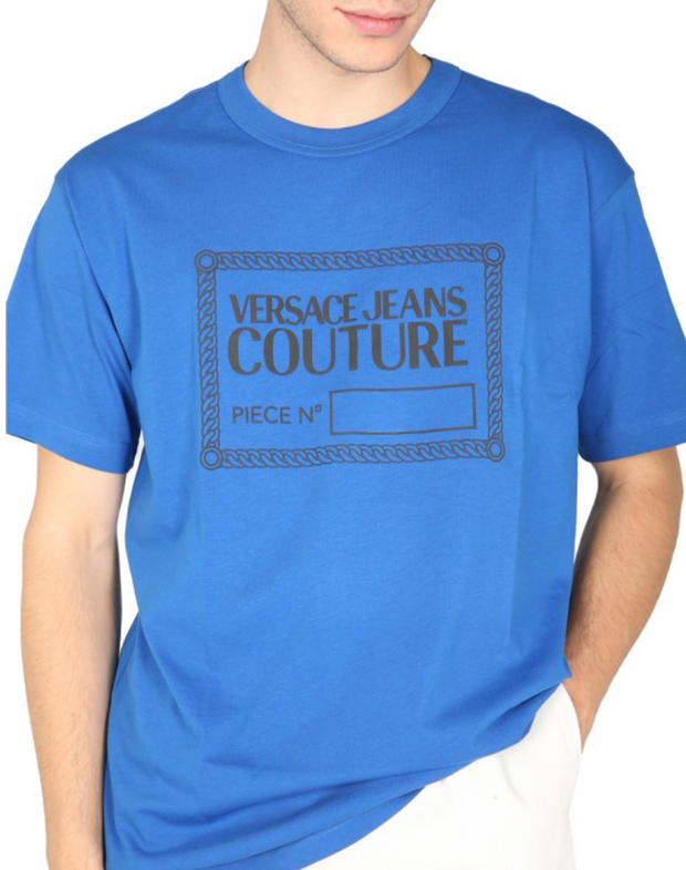 VERSACE JEANS COUTURE BLUE TSHIRT NUMBER LOGO