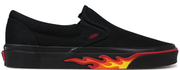 CLASSIC SLIP ON BLACK WITH FLAMES