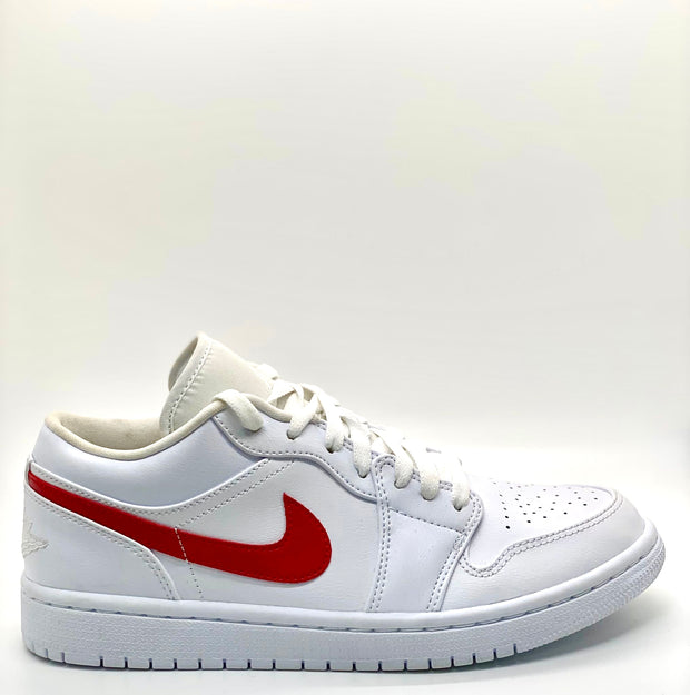 Air Jordan 1 Low White and University Red WMNS