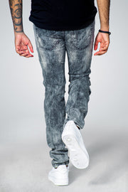 SJ Dirty Grey Skinny Jeans with Rip