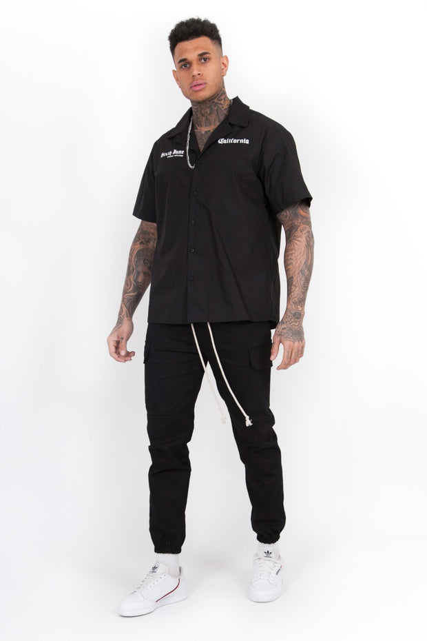 SIXTH JUNE Santa Monica Oversize Short-Sleeve Shirt Noir