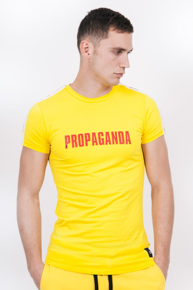 Sixth June Propoganda stripes T-Shirt Yellow