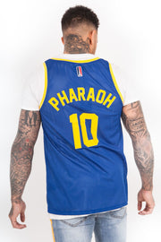 Sixth June Pharaoh 10 Basketball Jersey Blue