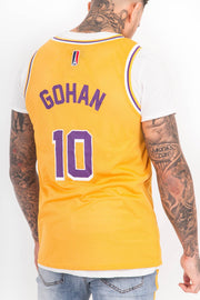 Sixth June Gohan 10 Basketball Jersey Yellow