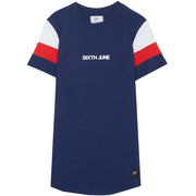 Sixth June Three Coloured Sleeves T-Shirt Blue Red White