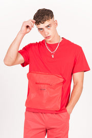 Sixth June Large Pocket Reflective T-Shirt Red
