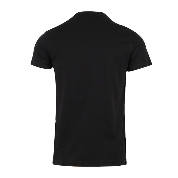 VERSACE JEANS COUTURE BLACK TSHIRT WITH GOLD FOIL PRINT