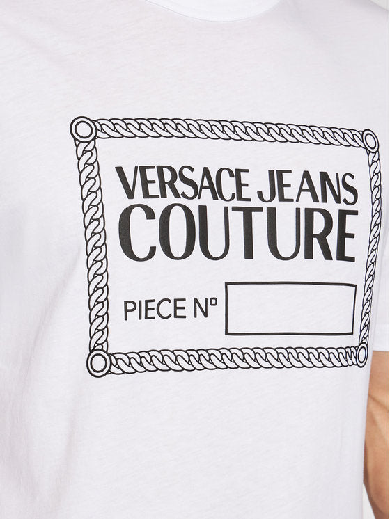 VERSACE JEANS COUTURE WHITE TSHIRT NUMBER LOGO