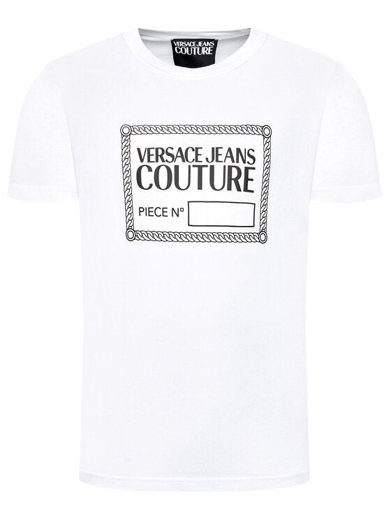 VERSACE JEANS COUTURE WHITE TSHIRT NUMBER LOGO
