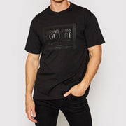VERSACE JEANS COUTURE BLACK TSHIRT NUMBER LOGO